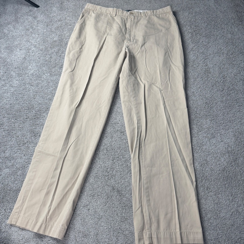 Polo Ralph Lauren Men's 36x32 Flat Front Khakis 100% Cotton